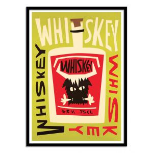 Affiche 50x70 cm et cadre noir - Whiskey - Fox and Velvet
