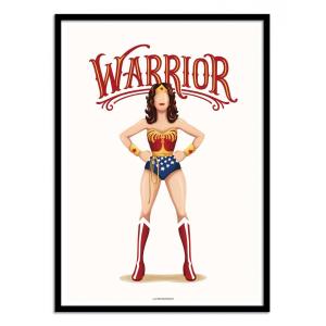 Affiche 50x70 cm et cadre noir - Wonderwoman - Nour Tohme