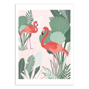 Affiche 50x70 cm - Flamingo Dreams - Goed Blauw