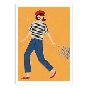 Affiche 50x70 cm - French Girl - Julia Leister