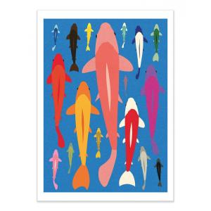 Affiche 50x70 cm - Koi Gang - Rosi Feist