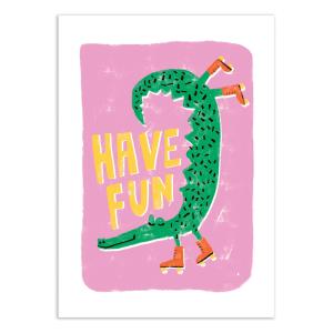 Affiche 50x70 cm - Krokodil have fun - Maja Tomljanovic