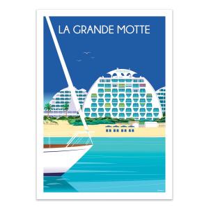 Affiche 50x70 cm - La grande Motte - Raphael Delerue