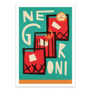 Affiche 50x70 cm - Negroni - Fox and Velvet