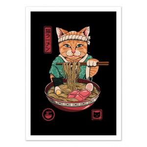 Affiche 50x70 cm - Neko Ramen - Vincent Trinidad
