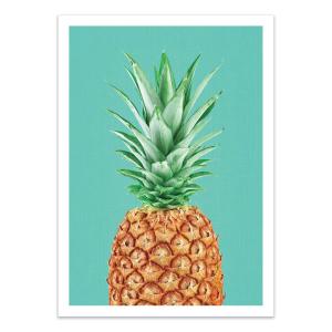 Affiche 50x70 cm - Pineapple in blue - Gal Design