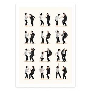 Affiche 50x70 cm - Pulp Fiction Dancing - Nour Tohme