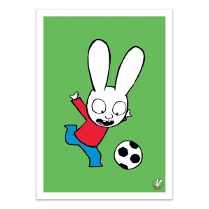 Affiche 50x70 cm - Simon Super rabbit Football - Simon Supe…