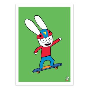 Affiche 50x70 cm - Simon SUper rabbit skating - Simon Super…