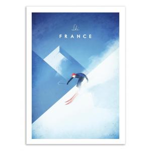 Affiche 50x70 cm - Ski France - Henry Rivers