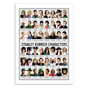 Affiche 50x70 cm - Stanley Kubrick characters - Olivier Bou…