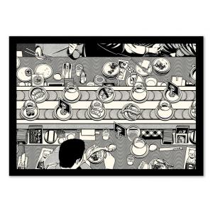 Affiche 50x70 cm - Sushi Bar - Paiheme studio
