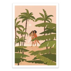 Affiche 50x70 cm - Tropical paradise - Andi Bell Art