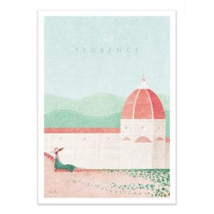 Affiche 50x70 cm - Visit Florence - Henry Rivers