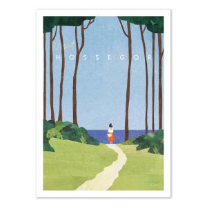 Affiche 50x70 cm - Visit Hossegor - Henry Rivers