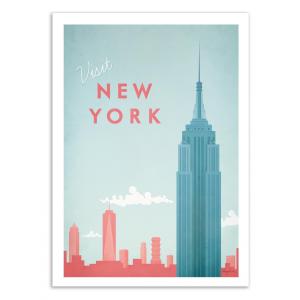 Affiche 50x70 cm - Visit New York - Henry Rivers