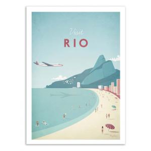 Affiche 50x70 cm - Visit Rio - Henry Rivers