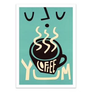 Affiche 50x70 cm - Yum Coffee - Fox and Velvet