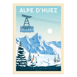 Affiche Alpe d'Huez  30x40 cm