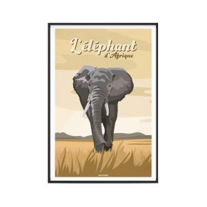 Affiche Animaux - L'Elephant d'Afrique 30 x 40 cm