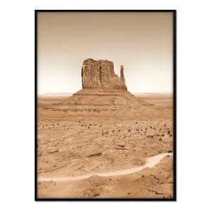 Affiche avec cadre noir - Monument Valley - 50x70