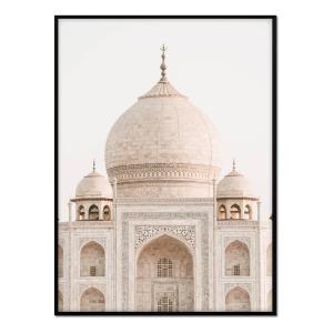Affiche avec cadre noir - Taj mahal - 50x70