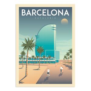 Affiche Barcelone Hotel W  21x29,7 cm