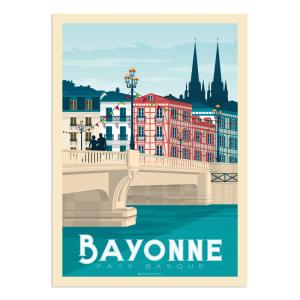 Affiche Bayonne  30x40 cm