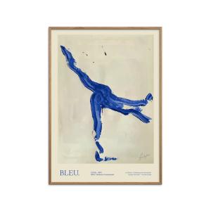 Affiche Bleu" Cadre en Chêne - 30x40 cm"