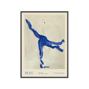 Affiche Bleu" Cadre noir - 30x40 cm"