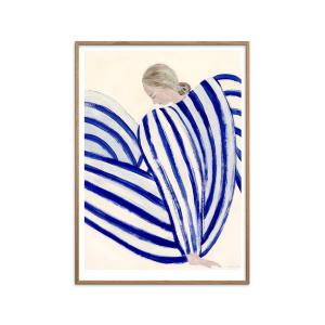 Affiche ''Blue Stripe At Concorde'' Cadre en Chêne - 50x70…