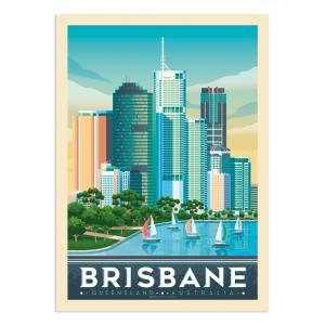 Affiche Brisbane  21x29,7 cm