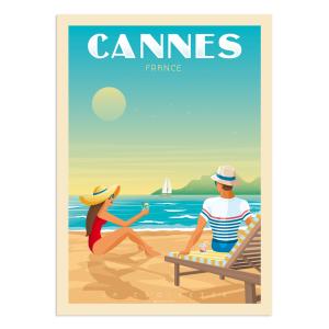 Affiche Cannes 50x70 cm
