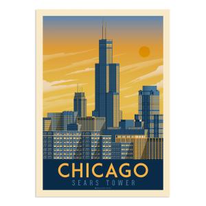 Affiche Chicago  21x29,7 cm