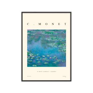 Affiche Claude Monet — Nénuphars" Cadre noir - 70x100 cm"