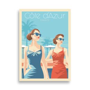 Affiche Côte d'Azur France - Les Dames 21x29,7 cm
