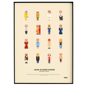 Affiche d'art Jean-Claude Dusse, icône de la mode 50 X 70 c…