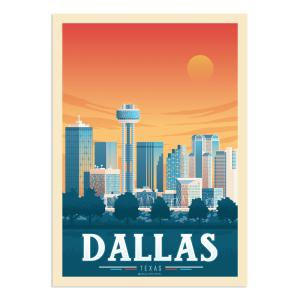 Affiche Dallas  30x40 cm