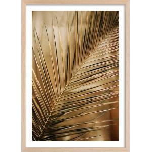 Affiche deco golden palm avec cadre 20x30 cm