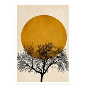 Affiche dessin "arbre et sérénité" sans cadre 20x30 cm