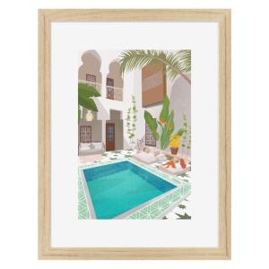 Affiche encadrée en chêne Bohème 30x40