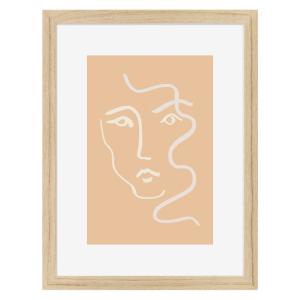 Affiche encadrée en chêne Dessin 30x40