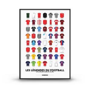 Affiche Foot - Les Légendes du Football - 40 x 60 cm