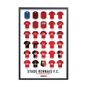Affiche Foot - Stade Rennais FC Maillots Historiques 30x40cm