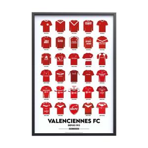 Affiche Foot -VALENCIENNES FC Maillots Historiques   30 x 4…