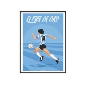 Affiche Football - Diego El Pibe de Oro 30 x 40 cm