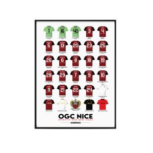 Affiche Football OGC Nice - Effectif 2021/2022 40 x 60 cm