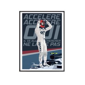 Affiche Formule 1 - Accélère Accélère Pierre - 30 x 40 cm…