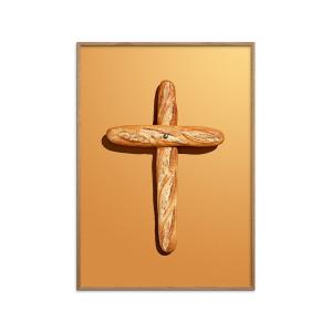 Affiche Holy Bread " Cadre en chêne - 30x40 cm"