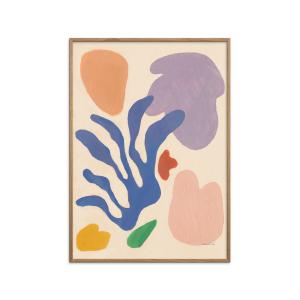 Affiche Honoring Matisse Warm" Cadre en Chêne - 70x100 cm"